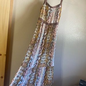 Colorful snake print dress